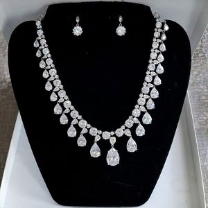 CZ necklace and earrings